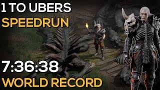 LEVEL 1 TO UBERS NECRO SPEEDRUN (WORLD RECORD) 7:36:38 IGT | 8:00:48 RTA | DIABLO 2 RESURRECTED