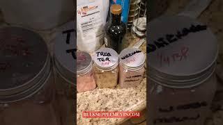 How I keep my bags of supplement powders easy to access #livelonger #bulksupplements