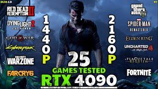 RTX 4090 Test In 25 Games | Ray Tracing | DLSS | 1440P | 4K | ft. Ryzen 7 5800x3D |