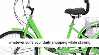 Slsy Adult Tricycles 7 Speed, Adult Trikes 20/24 / 26 inch 3 Wheel Bikes, Three-Wheeled Bicycles
