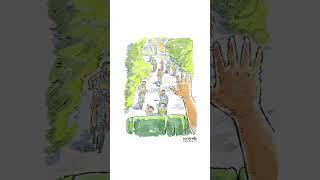 你们是照进他们童年里的一束光！#乡村小学里的一束光 #乡村教育 #画一个故事 #邱锦鹏作品