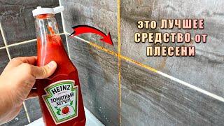 ПЛЕСЕНЬ УЙДЁТ если нанести на неё КЕТЧУП HEINZ !!! Лайфхаки и полезные бытовые советы для дома.