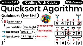 Quick Sort | Quick Sort in Data Structure | Quick Sort Algorithm | Coding With Clicks