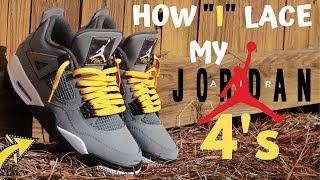 HOW I LACE MY JORDAN 4s "JORDAN 4 COOL GREY 2019 YELLOW  LACE SWAP"