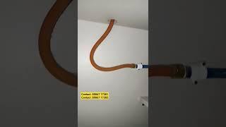 DS Copper Gas Pipeline fitting installation in kitchen#gaspipeline #cookinggascylinder #installation