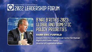 B'nai B'rith's 2023 Domestic Policy Priorities (USA)