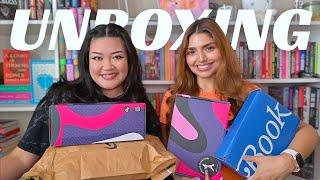 huge monthly book unboxing!!  book subscription boxes  book haul