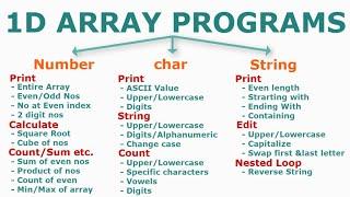 1D Array Programs in Java