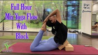 Full Hour Mix Yoga Flow With Block - Yoga With Sandeep India ,Vietnam