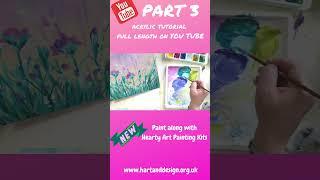 How to paint 'abstract flower field' in acrylics  || acrylic painting tutorial Part 3