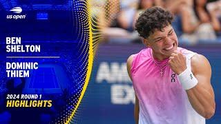 Ben Shelton vs. Dominic Thiem Highlights | 2024 US Open Round 1