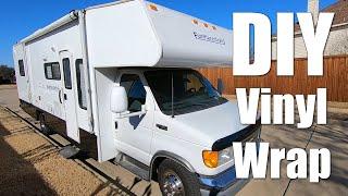New DIY Vinyl Wrap on our Class C RV!