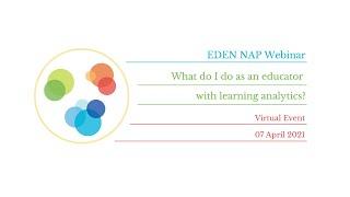 What do I do as an educator with learning analytics?