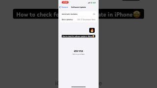 How to check for Software Update in iPhone #apple #iPhone #howto #iPhonetricks #youtubeshorts #iOS