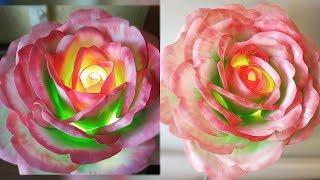 The lamp rose ESPERANCE from izolon, how to tint izolon with color scheme, DIY, handmade