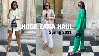 HUGE ZARA HAUL 2021 - SPRING NEW IN | Flowe Monica