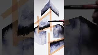 Watch as a redefine the style with watercolor  #abstractart #watercolor #artprocess #artshorts