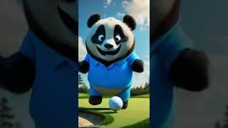 Panpan Scores a Hole-in-One on the Hardest Golf Course! #shorts #ai #comedy #cute #panda