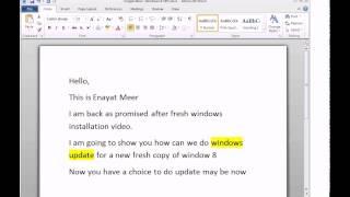 Windows update for Windows 8 by Enayat Meer