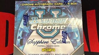 Sapphire! 2024 Bowman Chrome University Sapphire Box Opening! Box Number 2!