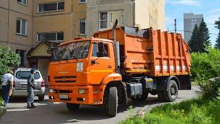 Мусоровоз МК-4453-06 на шасси КамАЗ-53605-L4 (В 491 РУ 122). / KAMAZ garbage truck.