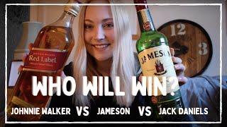 Swedish Whisky Girl reviews Johnnie Walker Red Label vs Jameson vs Jack Daniels Old No 7