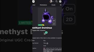 ( Limited UGC Item ) How to get Amethyst Dominus ROBLOX ( 2024 ) DeanOfficial YT