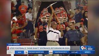 UTEP announces return of football team's "Mine Shaft" entrance for 2024 season