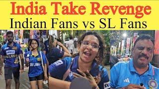 Indian fans vs Sri Lanka Fans outside stadium