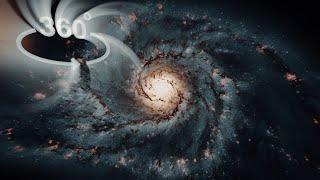 360° VR Journey to the Core of the Whirlpool Galaxy (Simulation)