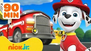 PAW Patrol | ¡Los MEJORES rescates en el camión de bomberos de Marshall de PAW Patrol  | Nick. Jr