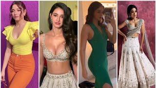 Bollywood Actress hot Cleavage Dress Vertical  #trending #fashion #bollywood #hotlook #viral