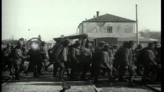 Scenes in Italy following the battle of Caporetto in World War I HD Stock Footage