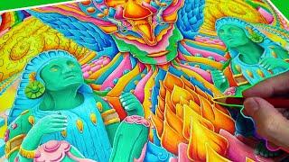 Watch the Aztec God Xochipilli Come to Life in Visionary Art Drawing