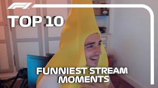 F1 Driver Streams: Top 10 Funniest Moments!