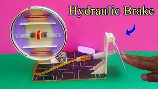 How To Make A Hydraulic Brake System Working Model | Hydraulic Brake Project | Hydraulic Braking DIY