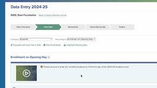 2024-2025 DASL Data Entry: Enrollment