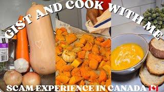 COOK AND GIST WITH ME...HOW I ALMOST GOT SCAMMED IN CANADA #lifeincanada #cooking #canada