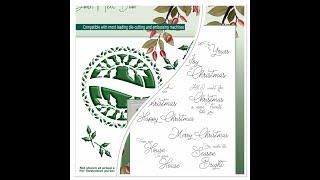 JND 490 & JND474 - Festive Swirl Sentiments & Holly Wreath