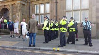 blackpool , protest about to happen, rebellion is in full swing , and  KICKING OFF !!