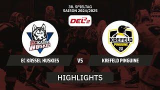 DEL2: EC Kassel Huskies vs. Krefeld Pinguine I Highlights - 30. Spieltag | SDTV Eishockey