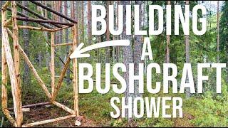 I Built A Shower Out Of Logs On Our Island | Off Grid Island Ep.9