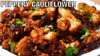 PEPPERY ONION CAULIFLOWER RECIPE (QUICK & EASY) | VEGAN CAULIFLOWER RECIPE