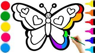 How To Draw Beautiful Butterfly Drawing For Kids Step By Step Drawing Butterfly Drawing