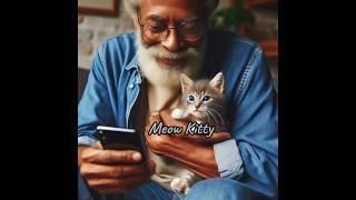 Adorable Old Man with Cute & Funny Kitty Cat  | Heartwarming Bond Between Man & Pet #CuteCats#short