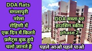 EWS flats manglapuri, ROHINI, Narela, एक दिन में कितने फ़्लैट्स बुक हुये | DDA sasta ghar scheme