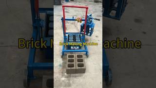 The portable mobile small cement brick machine produces 4-inch 3-hole hollow blocks #brickwork