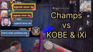 Champs vs KOBE x iXi | sea players vs europ  players | europ ping | 4K 60fps | #lier #lios #ldrs