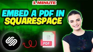 How to embed a pdf in squarespace 2024  (Quick & Easy)