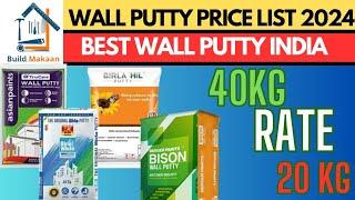 wall putty price list 2024 | BIRLA HIL BERGER  ASIAN NEROLAC BIRLA WHITE PUTTY | 40KG & 20 kg